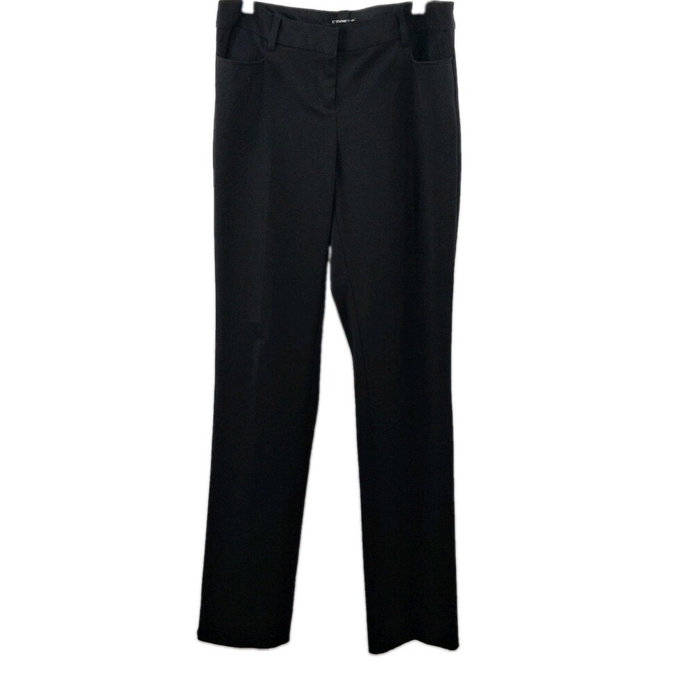Classic Tailored Black Straight Leg Dress Pants Express Columnist Women’s 6 Long